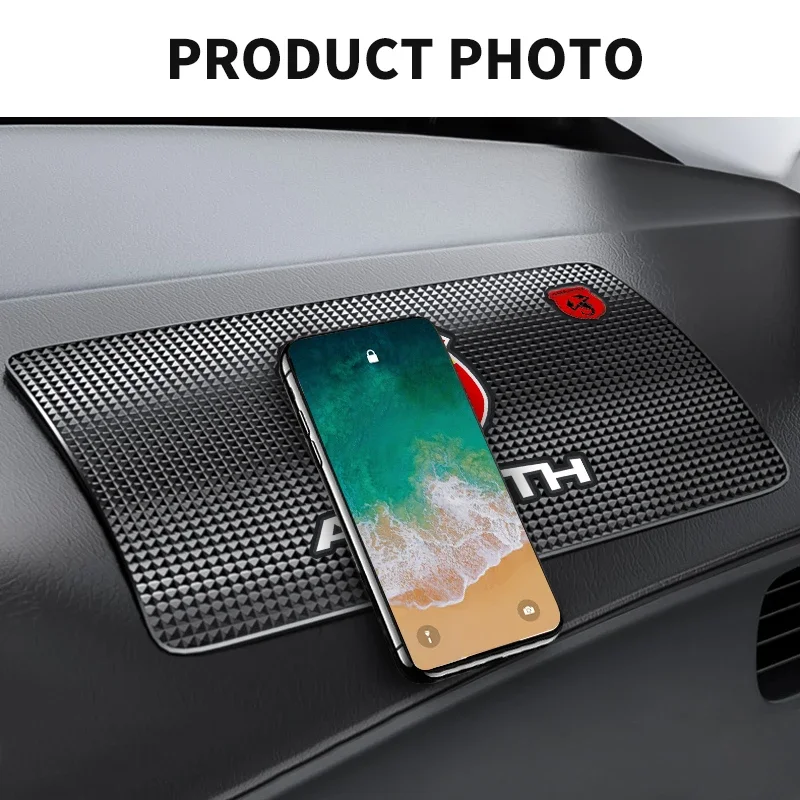 Car PVC Anti Slip Mat Phone Holder Automobiles Interior Dashboard Non-Slip For Abbas Abarth Punto 124/125/500 Stilo Ducato Car