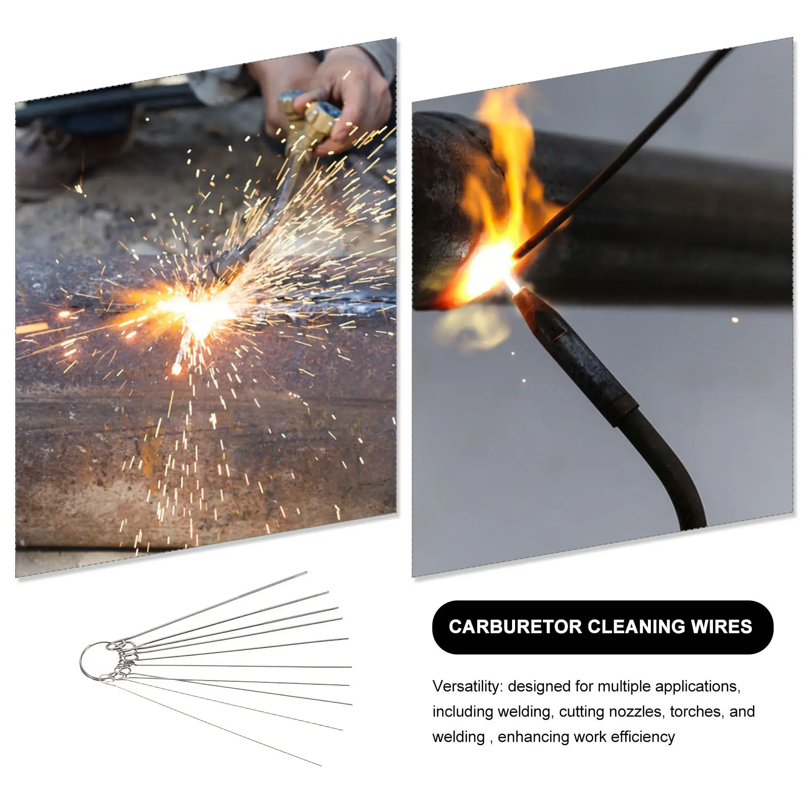 

6Pcs Stainless Steel Welding Torch Tip Cleaner Needles Set for Precision Nozzle Cleaning Welding Cutting Carburetor Motorcycle