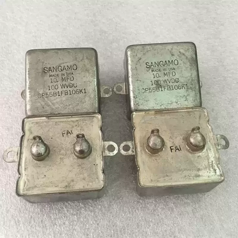 Antique American SANGAMO Sam 10UF100V Gallbladder Coupling Frequency Divided Oil Immersed Capacitor