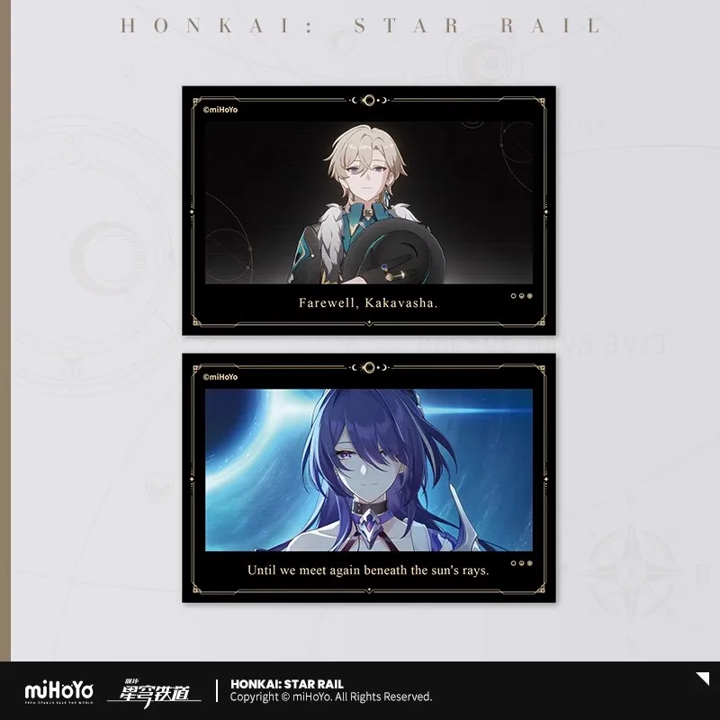 

Официальная карта miHoYo Honkai:StarRail Memories of Walking with You Series Grating Collection Card, оригинальные периферийные устройства для игр в стиле аниме