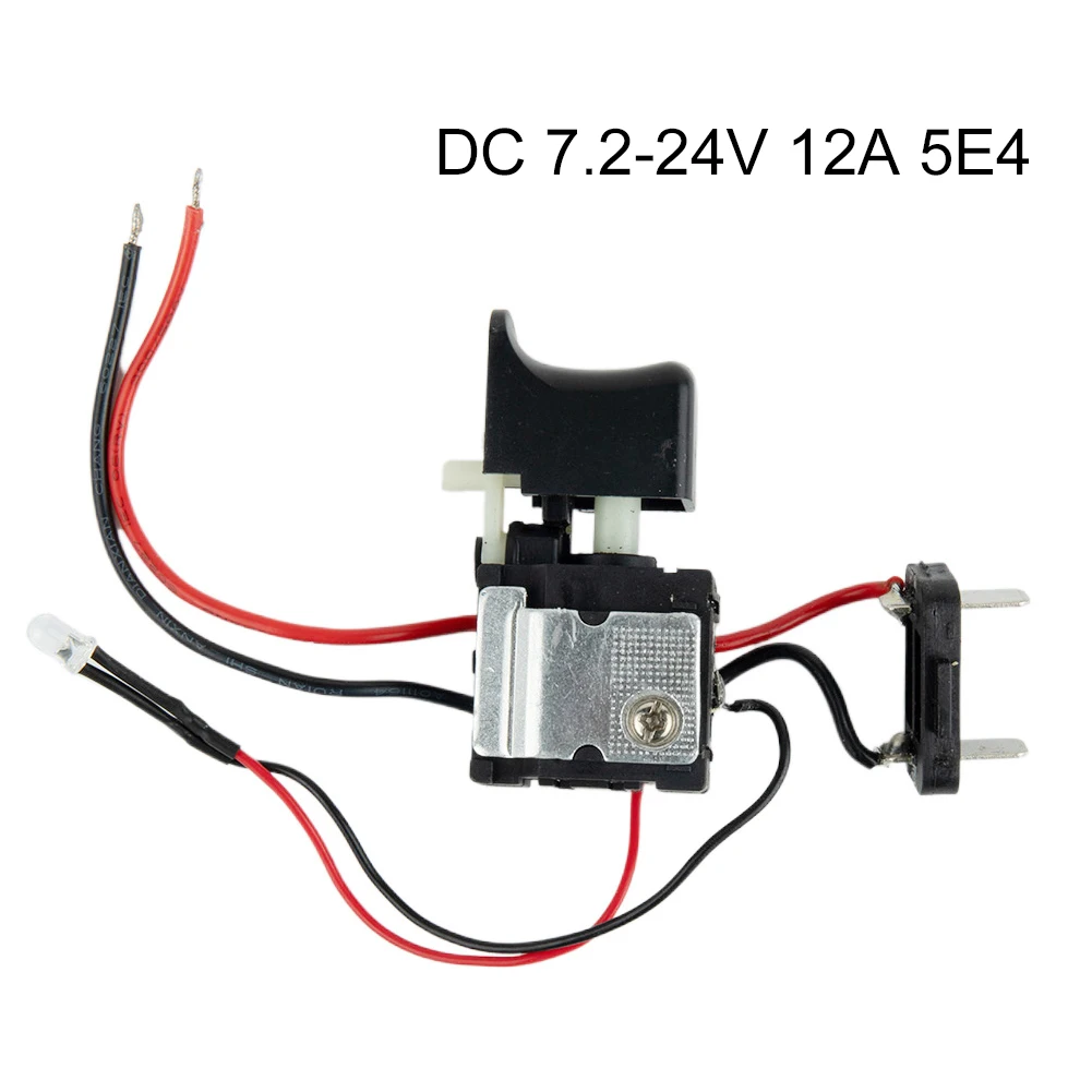 furadeira eletrica dustproof controle de velocidade botao interruptor de gatilho com pequeno llight para ferramentas eletricas de broca de mao 72v24v 01