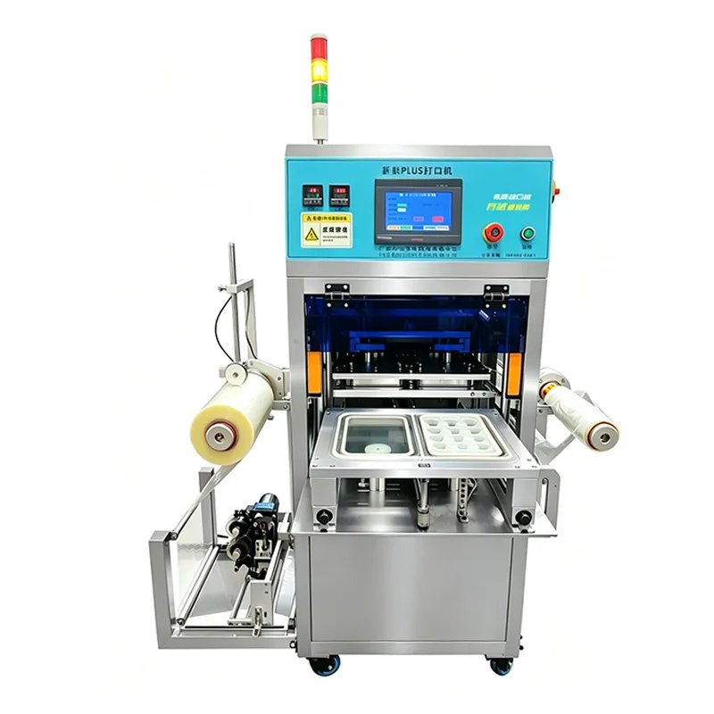 Desktop PP Blister Tray Sealing Machine, Fresh-Keep Box Film Sealer for Wonton Packaging