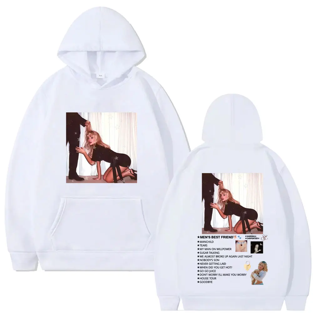 Singer Sabrina Carpenter Man's Best Friend Graphic Hoodie Men Women Fashion Casual Oversized Sweatshirt Male Vintage Pullover