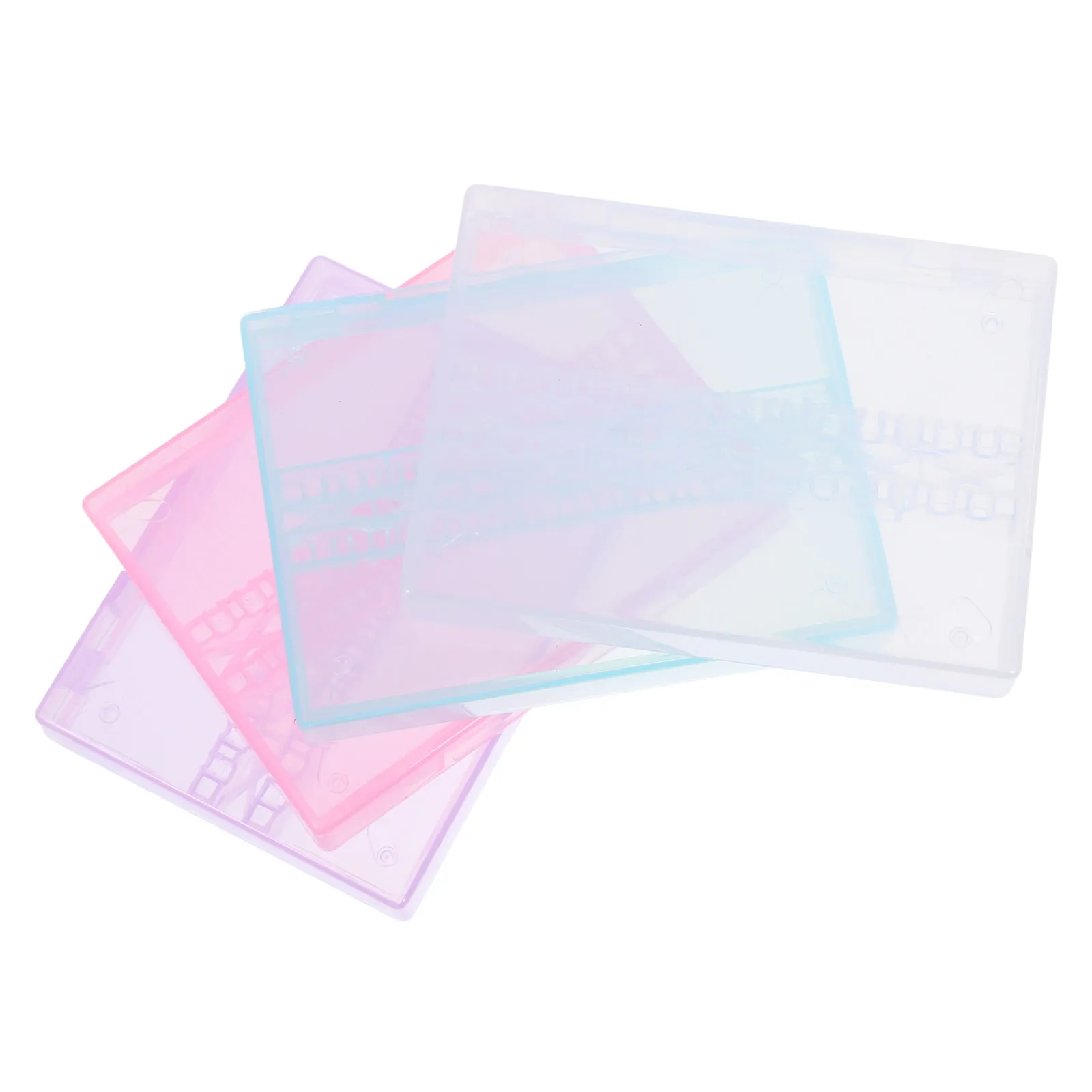 4Pcs Nail Drill Bits Holder Robust Grinding Heads Storage Box Long-Lasting Use Manicure Tool Organizer for Nail Salon