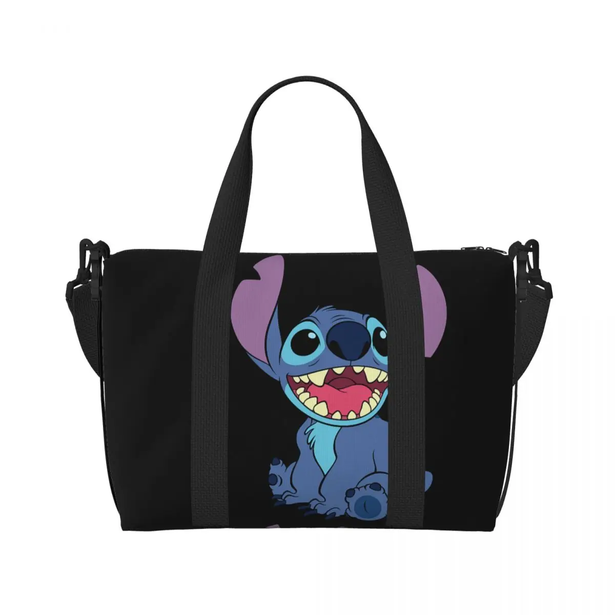 Custom Large Stitch Anime Tote Bag Women Shoulder Shopper Gym Beach Travel Bag