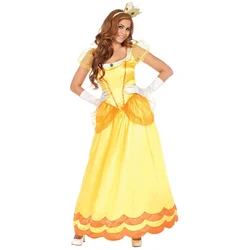 Carnival Halloween Lady Peach Princess Costume Super Brothers Characters Spooktacular Cosplay Party Fancy Dress