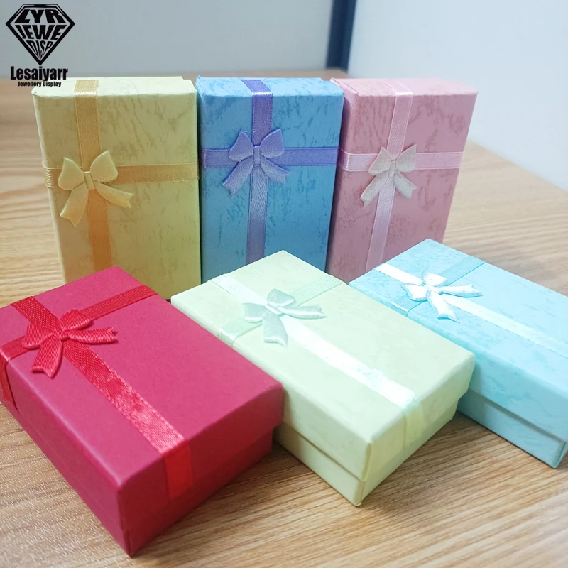 24 Pcs Jewelry Cardboard Gift Boxes for Packaging Decorative Empty Jewelry Boxes Colorful for Earring Necklaces Bracelets Rings