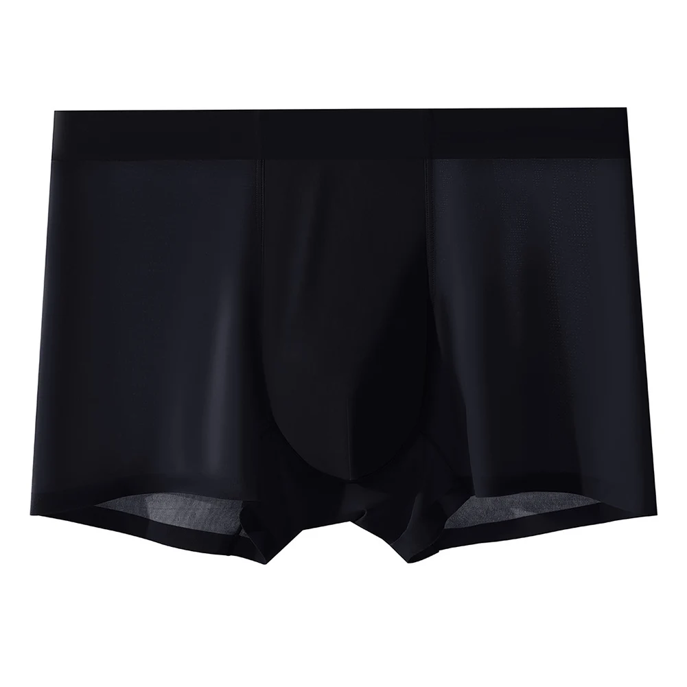 Pakaian Dalam Pria Rumah Tidur Hotel Pakaian Dalam Sutra Es Nyaman Pakaian Dalam Mulus Nyaman Desain Warna Solid