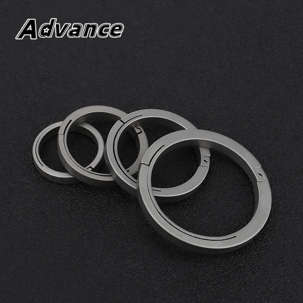 Round Titanium Alloy Ring Mini Buckle EDC Outdoor Tool Keyring Accessories