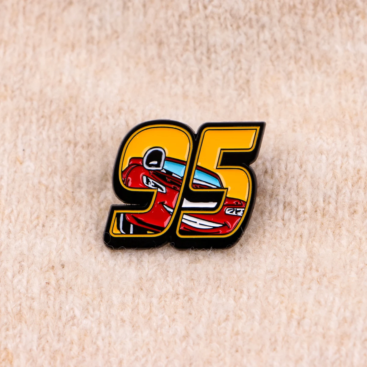 2pcs Number 95 Enamel Pin Set Cartoon Brooch For Coat Racing Brooches Fashion Lapel Badges Jewelry Gift for Friends view 4