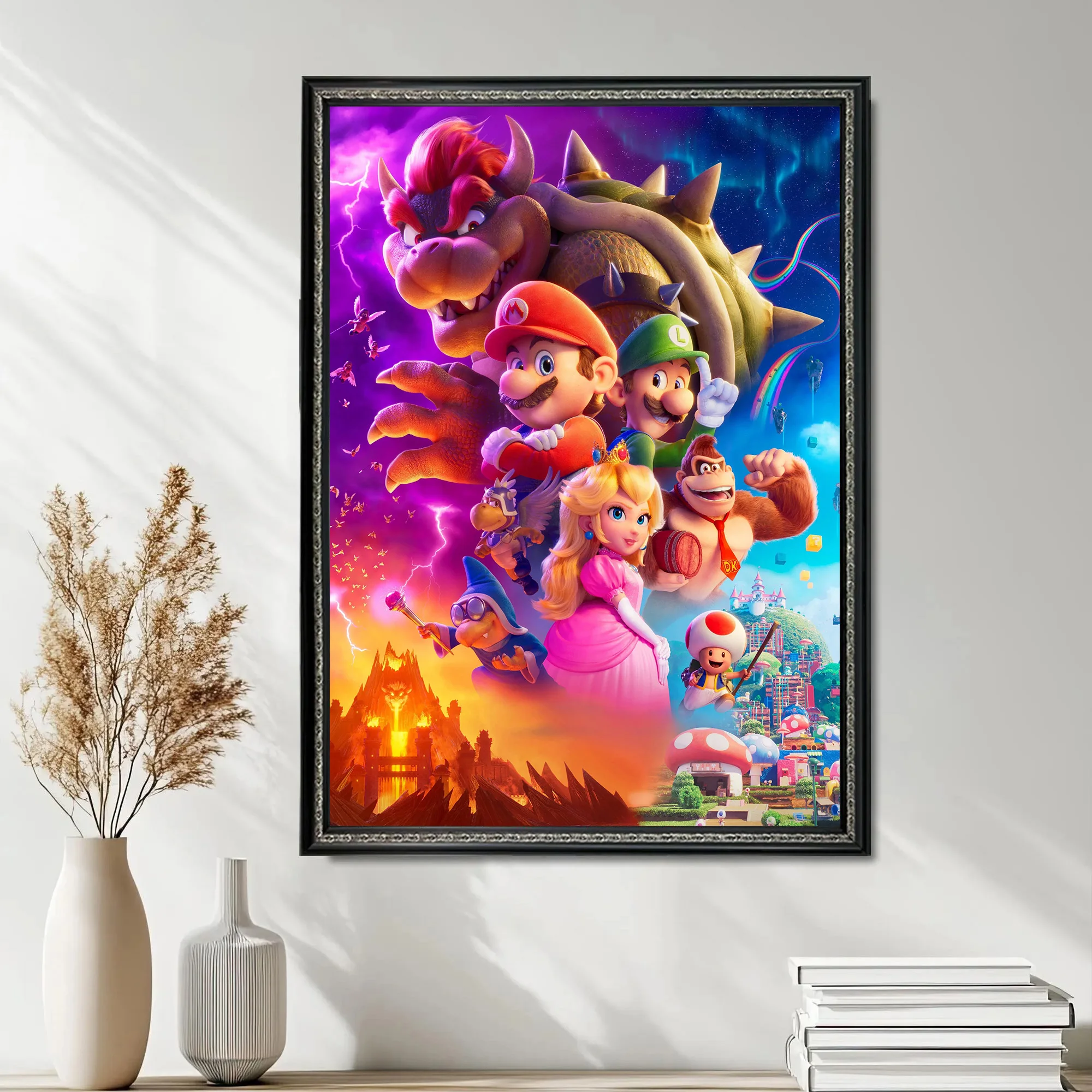 

Super Mario Bros. 2023 Movie Poster Super Mario Fan Wall Art Canvas Painting Poster Home Decor Suitable for Bedroom Game Room