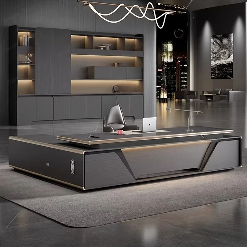 New boss desk simple modern president desk new Chinese furniture manager room high-end desk