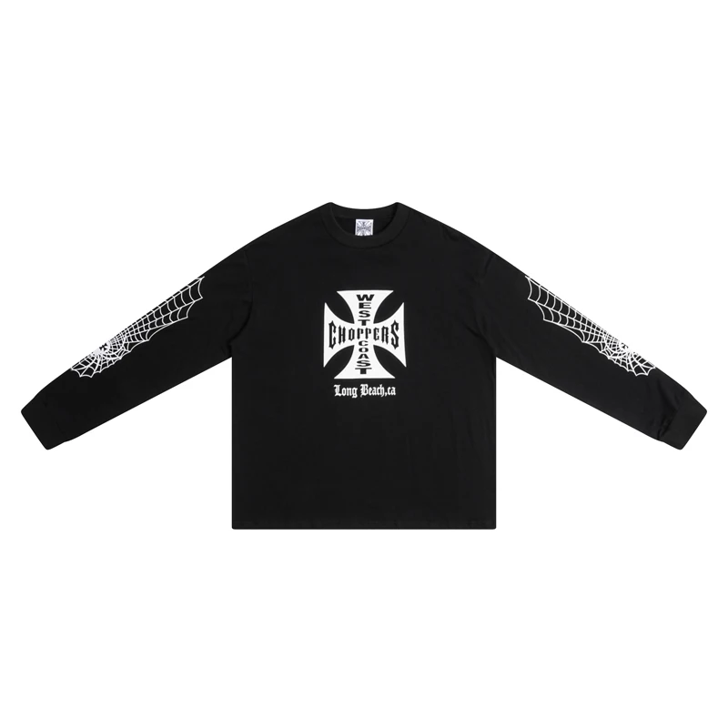 Autumn New Arrivals West Coast Long Sleeve High Quality Cotton Round-neck Print T-shirt Men Women Tops