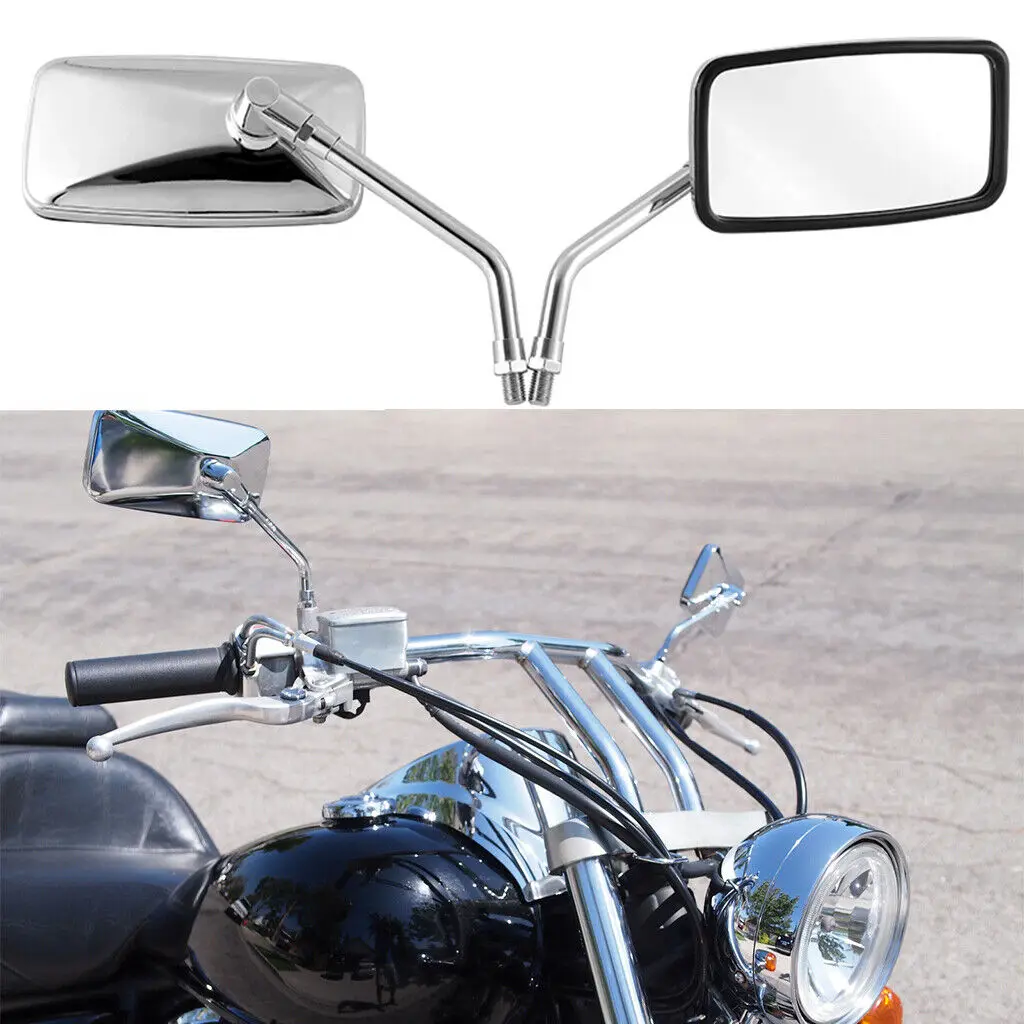 

360 Degrees Adjustment 10MM Chrome Motorcycle Rear View Mirrors for Honda Shadow VTVT1100 VT600 VF750 Magna 750 ATV Scooter Part