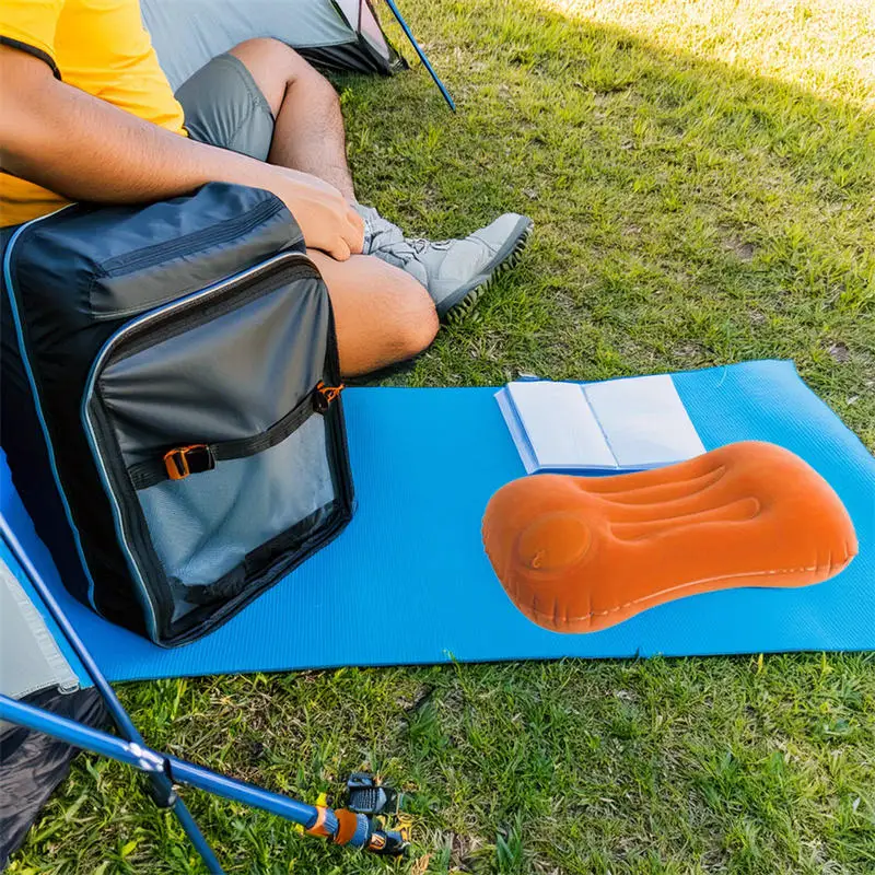 Camping Kissen Aufblasbare Reise Kissen 1pc Tragbare Nackenstütze Drücken Zu Aufblasen Kompakte Luft Kissen Für Strand Büro Home Reise