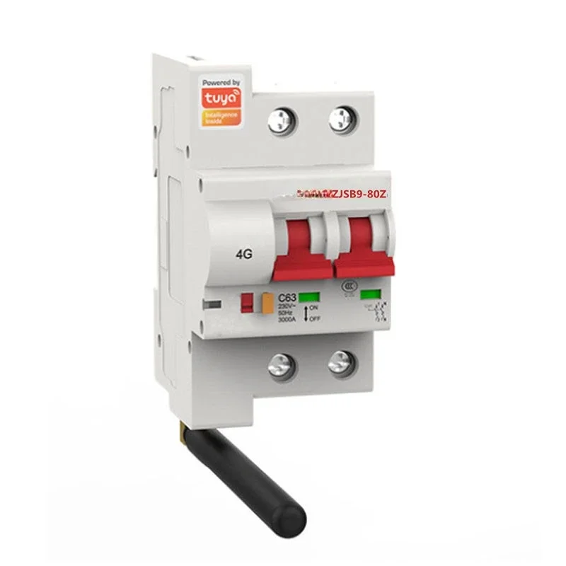 Smart MCB worked with Tuya 100A 2P 230v/400V Intelligent 4g Circuit Breaker For Industrial Control App Control Overload Protect