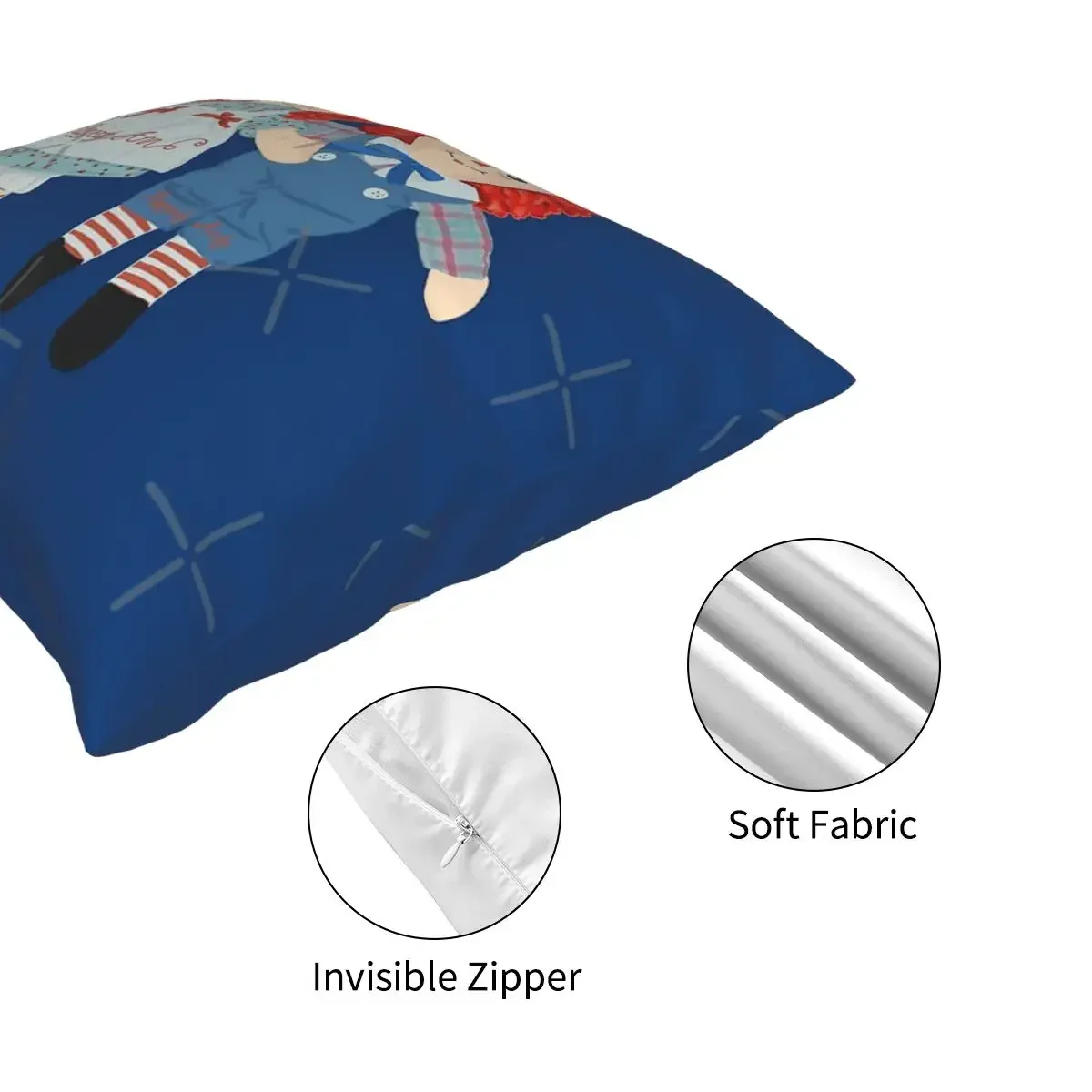 وسادة وسادة من الفرو ، وسادة أريكة سوداء ، راجيدي آن وراجيدي ، أندي الدمى العتيقة #5