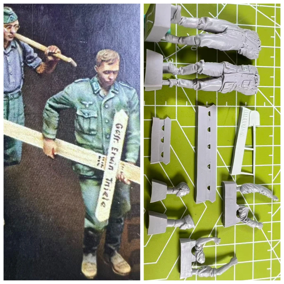 

1: 35 Resin Model US Soldier Memorial Scene Model Toy Unpainted (2 People)