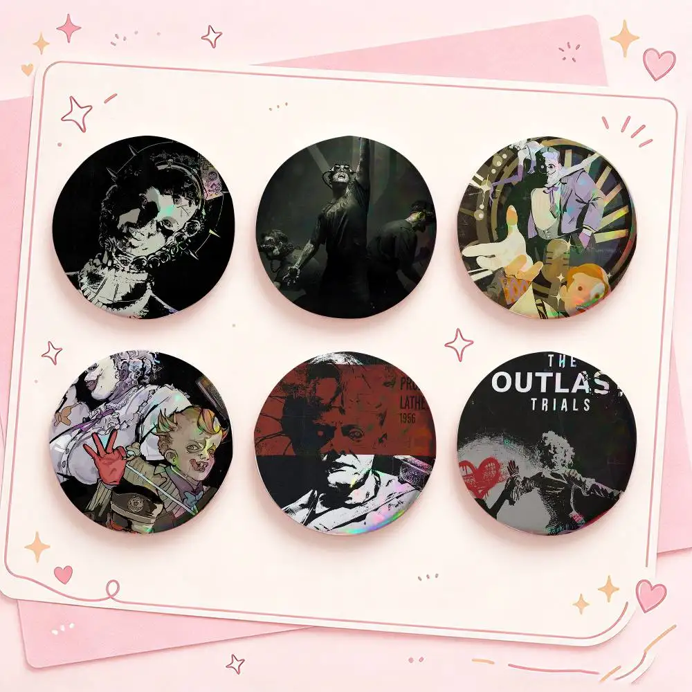 Horror Game T-The Outlast Trials Badges Creative Tinplate Button PinsBrooch Badge Clothes Backpack