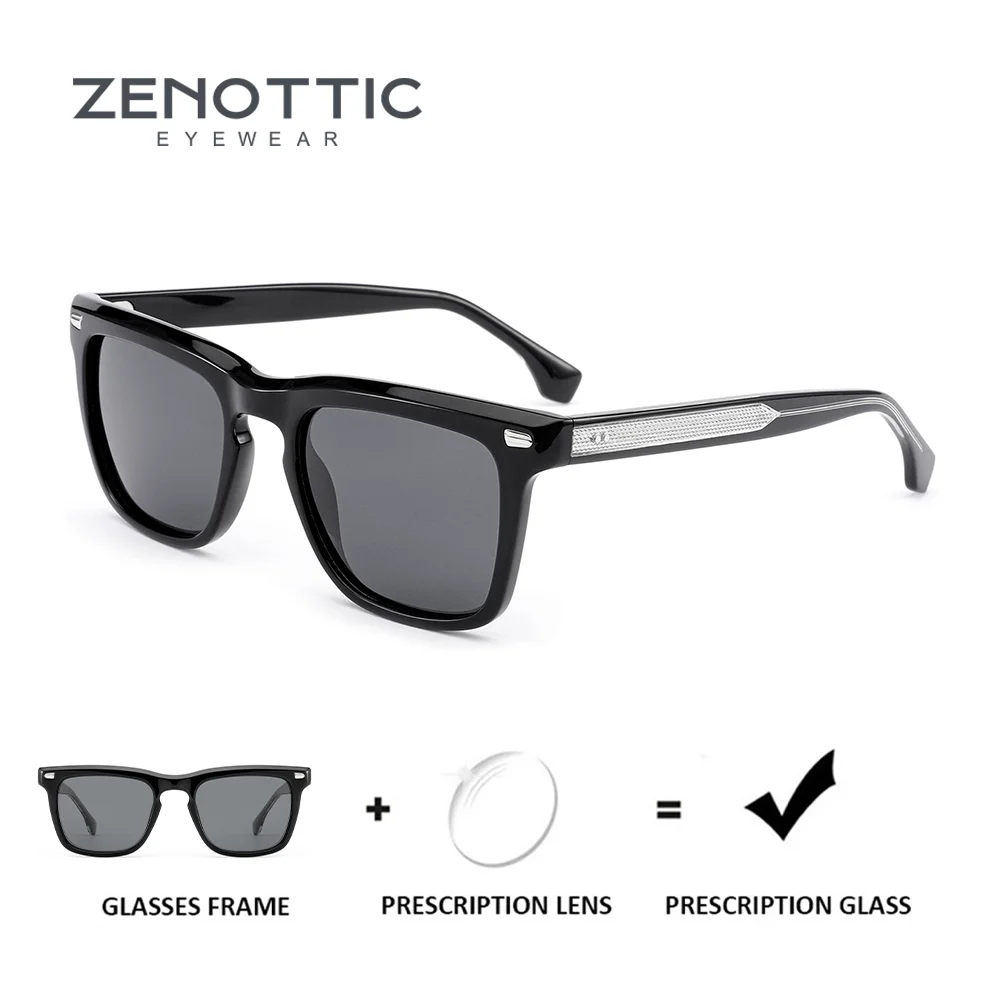 

ZENOTTIC Stylish Acetate Uv400 Polarized Myopia Sunglasses Prescription Women Men Corrective Sun Glasses Driving Shades RTA3605