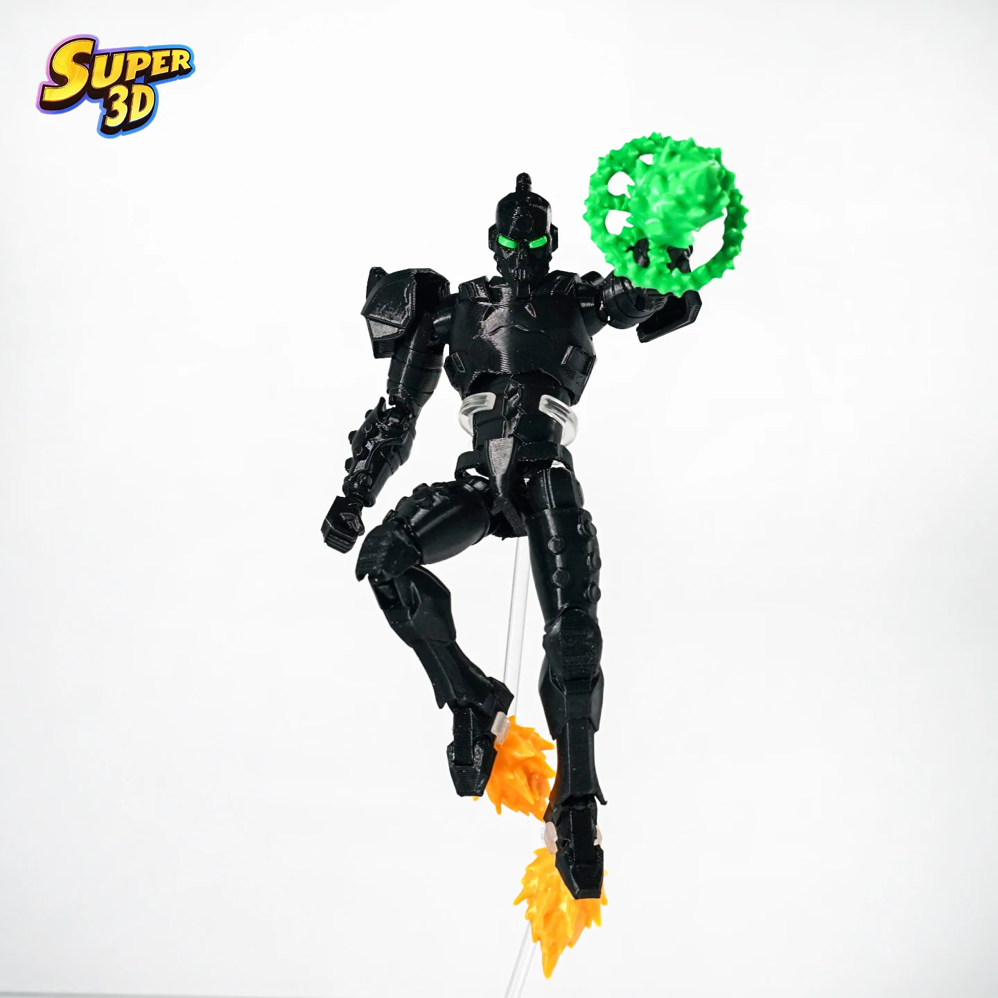 Super 3D 3D-Gedruckte Schwarze Rüstung Rudy Roboter Unbesiegbarer Junge Rudy Roboter Unbesiegbarer Dummy13 T13 Mehrteilige Actionfigur Spielzeug