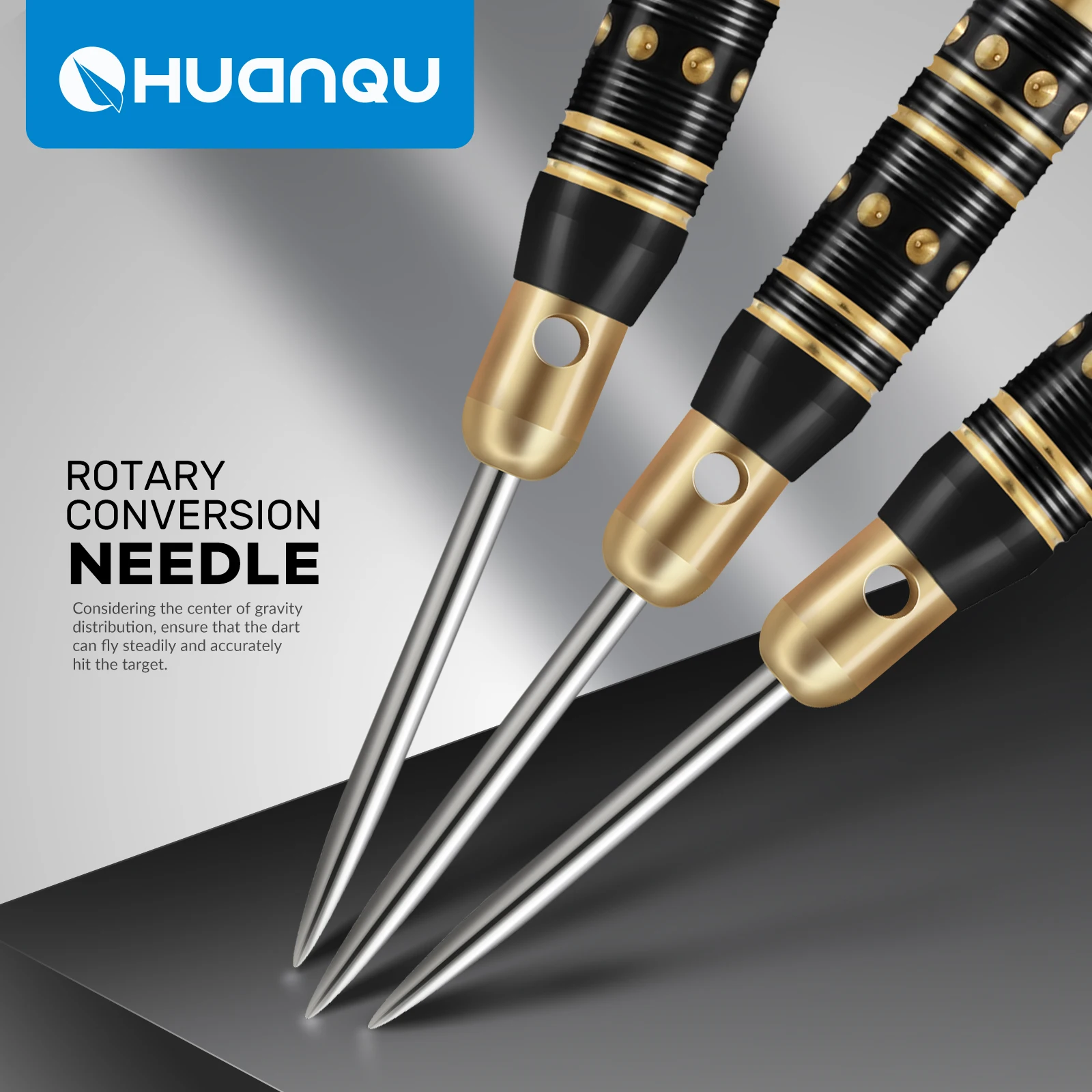 Huanqu 6-Pack Copper Dart Tips, Standard 2Ba, Total Length 38mm, Dart Replacement Needles, Professional Dart Accessories, Suitable for All Dart Players view 3