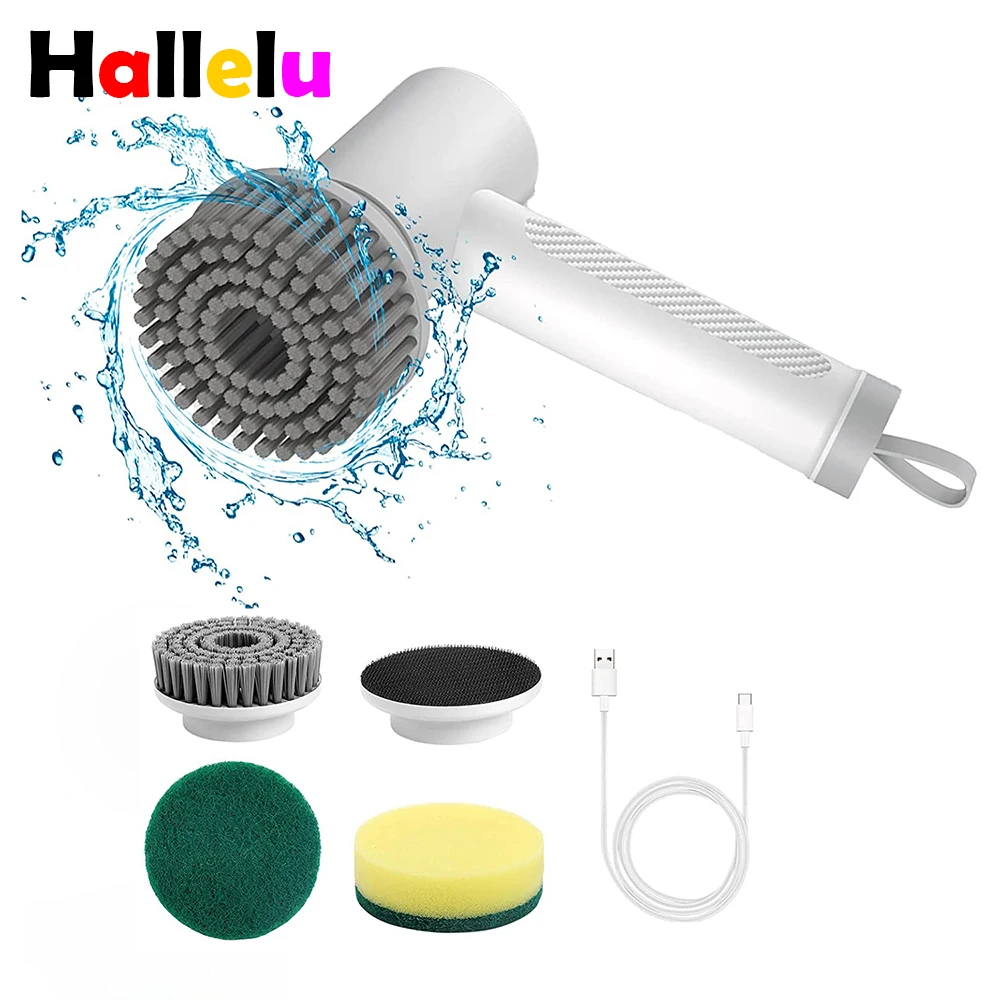 Wireless Electric Cleaning Brush Housework Kitchen Dishwashing Brush Bathtub Tile Professional Cleaning Brush Labor Savin