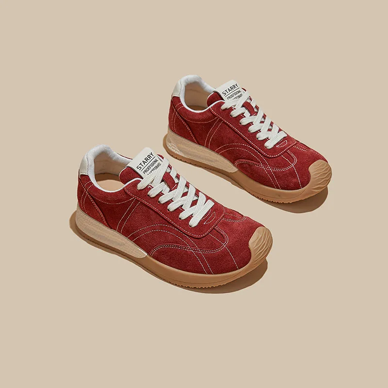 Aiyuqi 2025 novos sapatos esportivos femininos antiderrapantes apartamentos dexun sapatos femininos tamanho grande casual rendas tênis femininos