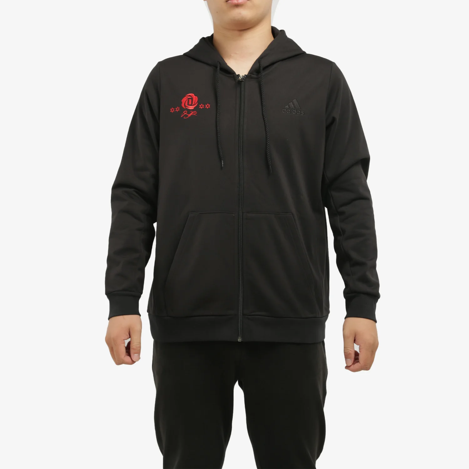 adidas-official-authentic-rose-basketball-men's-sports-training-hooded-jacket-ge2928