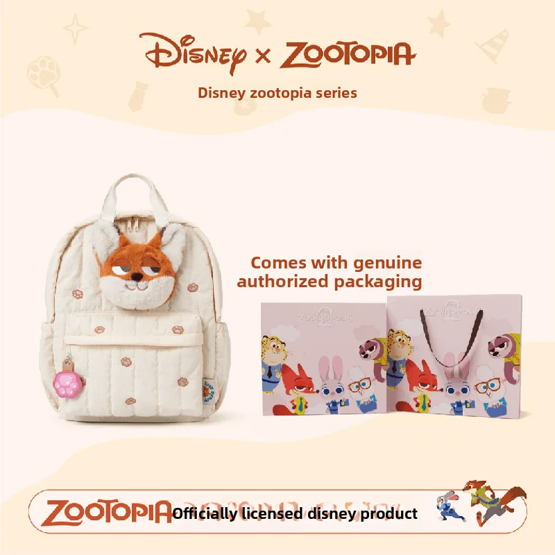 

Мягкий бархатный рюкзак Disney Zootopia Judy Nick, милый школьный рюкзак для студентов