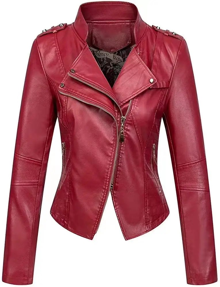 سترة جلدية جديدة لخريف وشتاء 2025 قصيرة مقاس كبير سترة جلدية بقصة ضيقة سترة رفيعة عصرية ومتعددة الاستخدامات