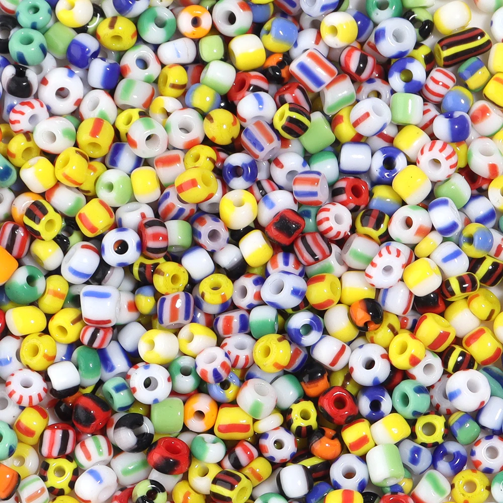 10g Acrylic Watermelon Seed Beads Spacer Stripe Beads For Jewelry Making DIY Handmade Bracelet Necklace Earring Accessories