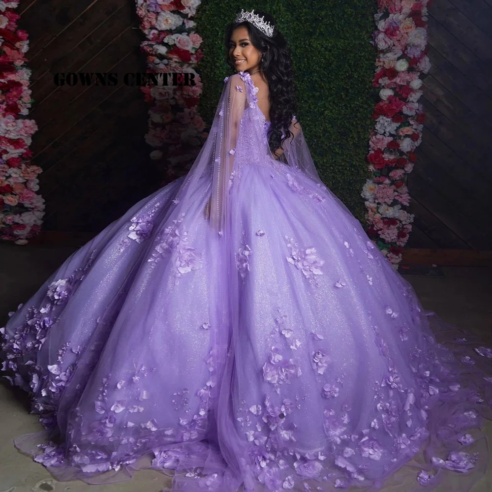 

Отличные фиолетовые и розовые платья Quinceanera, расшитые бисером кружевные аппликации, оборки, бальное платье принцессы, 15-летний день рождения по индивидуальному заказу