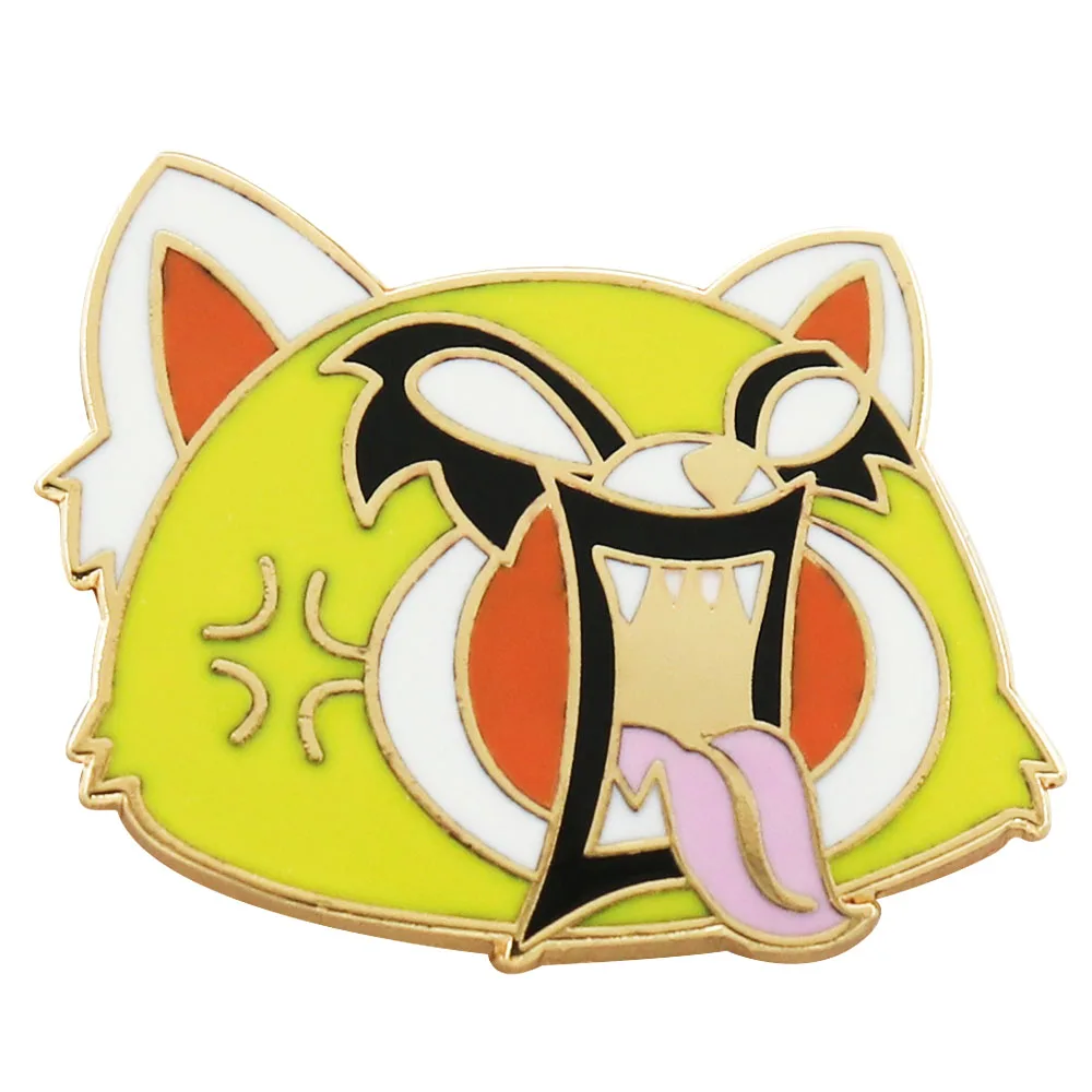Angry Cat Badge Cute Cartoon Animal Enamel Pin Funny Red Panda Lapel Pin Accessorie