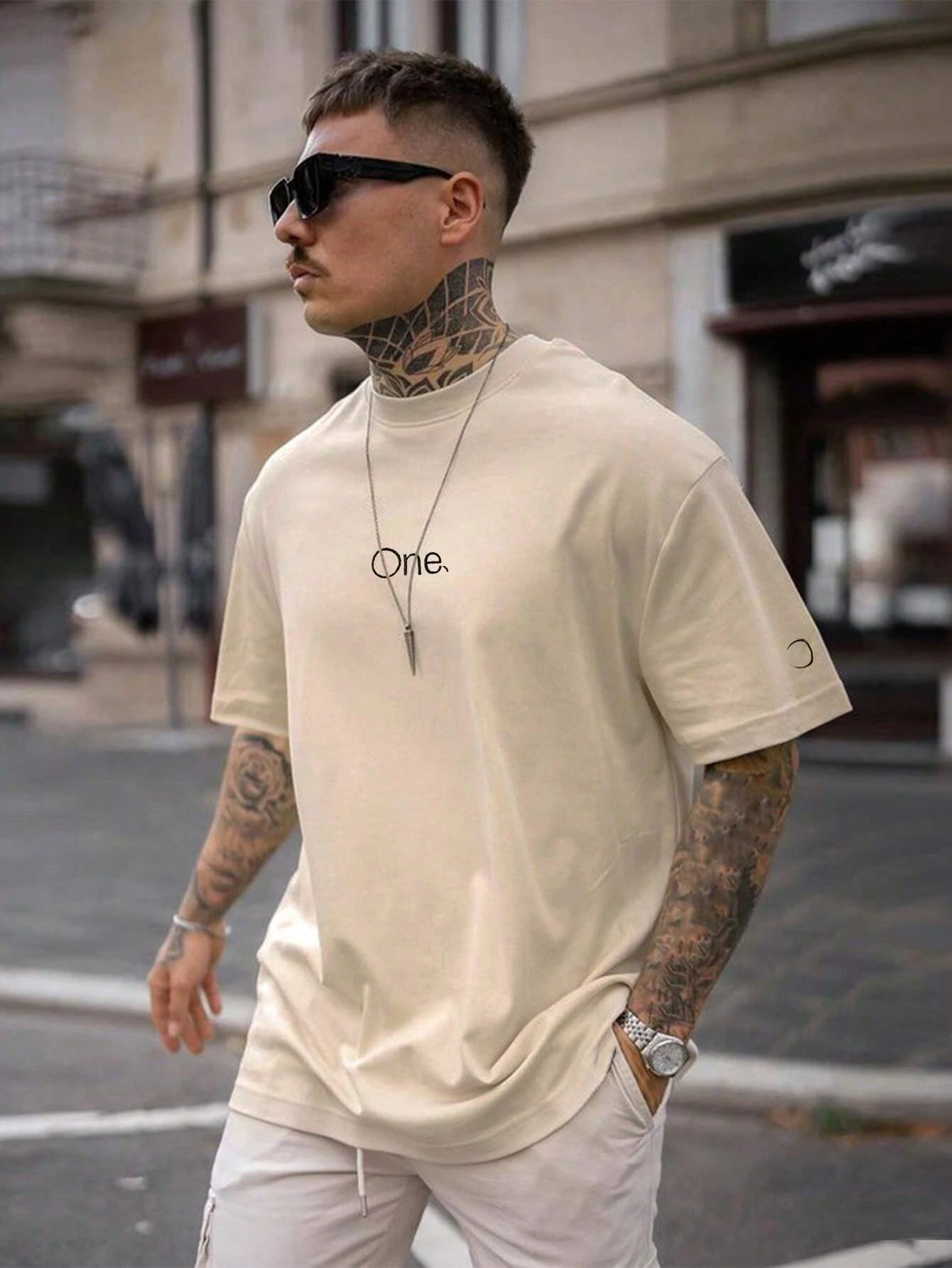 One Men Cotton T-shirt Luxury Brand Fashion Big Size Top Casual Short Sleeve Streetwear Classic New Arrival Print Tee S-4XL