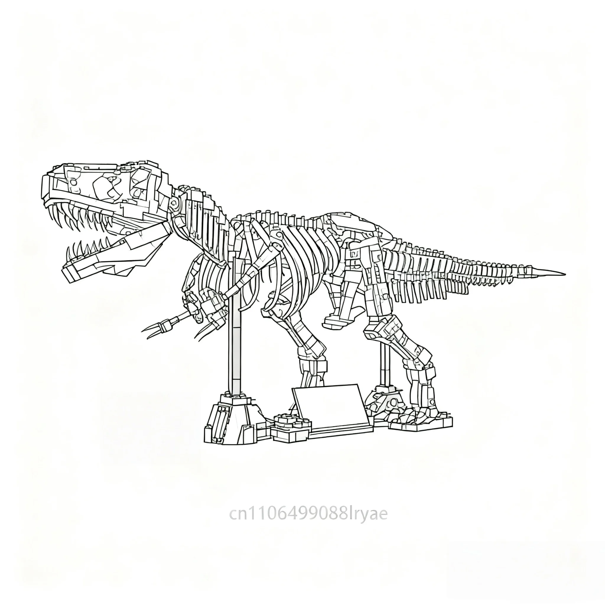 

Creative Park Dinosaur World Building Blocks Tyrannosaurus Fossil Building Blocks Set Boy Toys Children Christmas Gifts