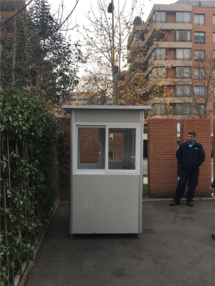 Sentry Box Prefabricated Kiosk Booth Portable Temporary Kiosk Outdoor Modern Security Booth Prefabricated Toll Booth Elegant view 4