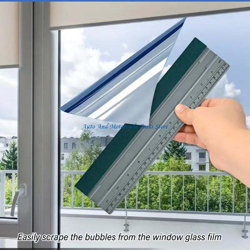 P9FD Multiple Use Felt Squeegee with Scale Ruler Efficient Felt Squeegee with Scale for Car Wrap & Window Tint Application