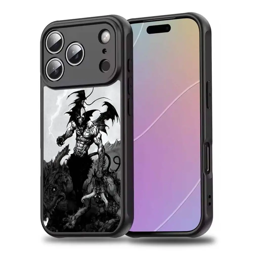 DEVILMAN C-Crybaby Funda de teléfono para iPhone 17,16,15,14,13,12,11,Pro,Max,Plus,Mini,SE4,E Carga inalámbrica magnética Magsafe