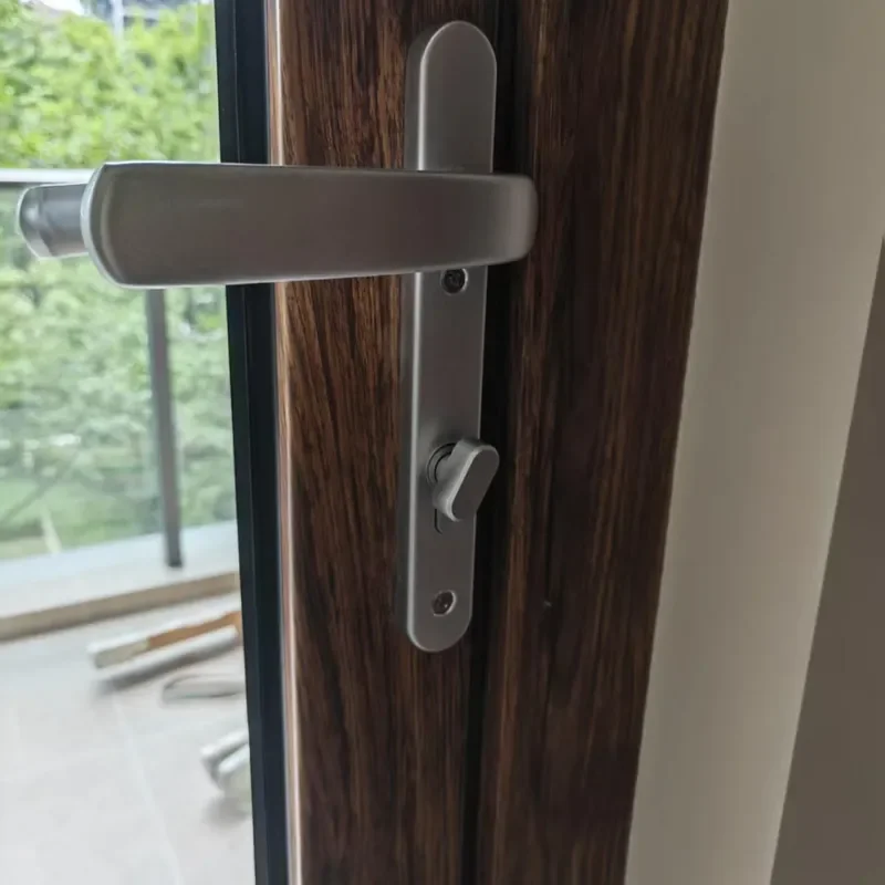 for Heavy Duty Folding Sliding Door Wood Grain Color with Built-in Grid for Outdoor Balcony Unsealed Window Chengdu