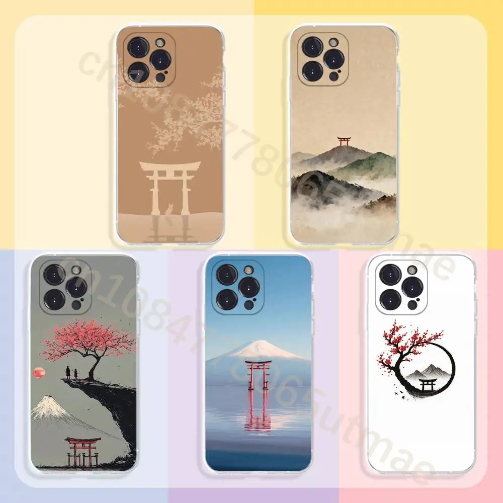 

Torii Gate Phone Cases For iPhone17,16,15,14,13,12,11,Pro,Max,Plus Luxury Camera Protection Plastic