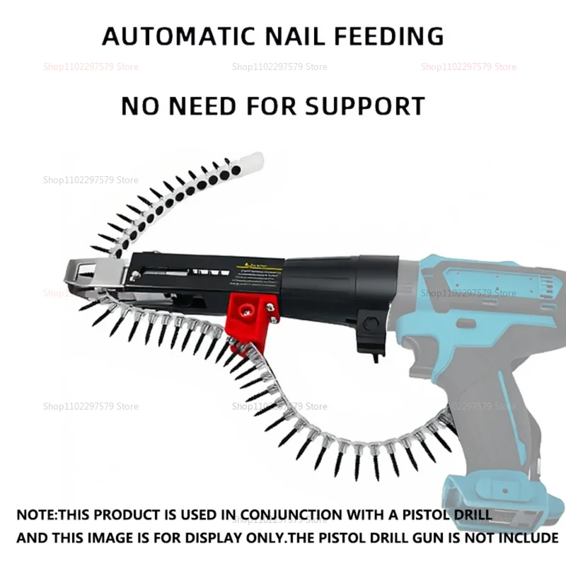 

Автоматическая отвертка, цепной пистолет для гвоздей, адаптер для электрической дрели, шурупы для деревообработки, насадки для электроинструментов с автоматической подачей для быстрой DIY