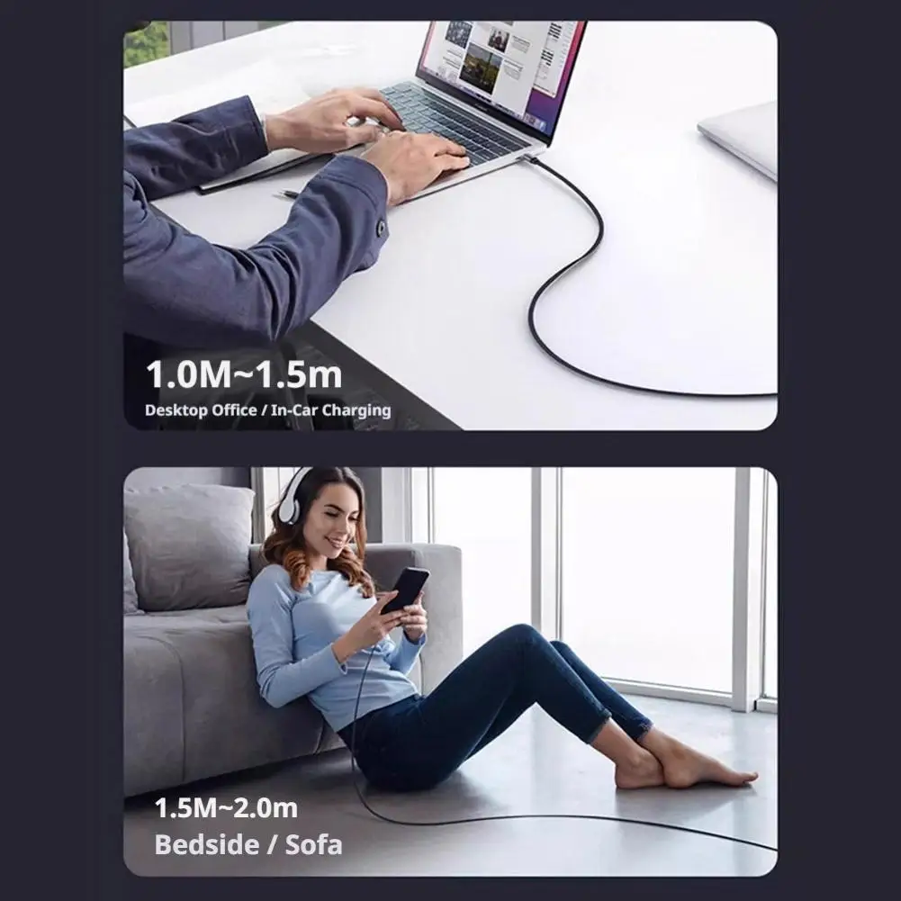 Data Cable Fast Charging USB Type C Cables Smart 90-degree Right-angle Connector for Samsung Xiaomi Huawei Google