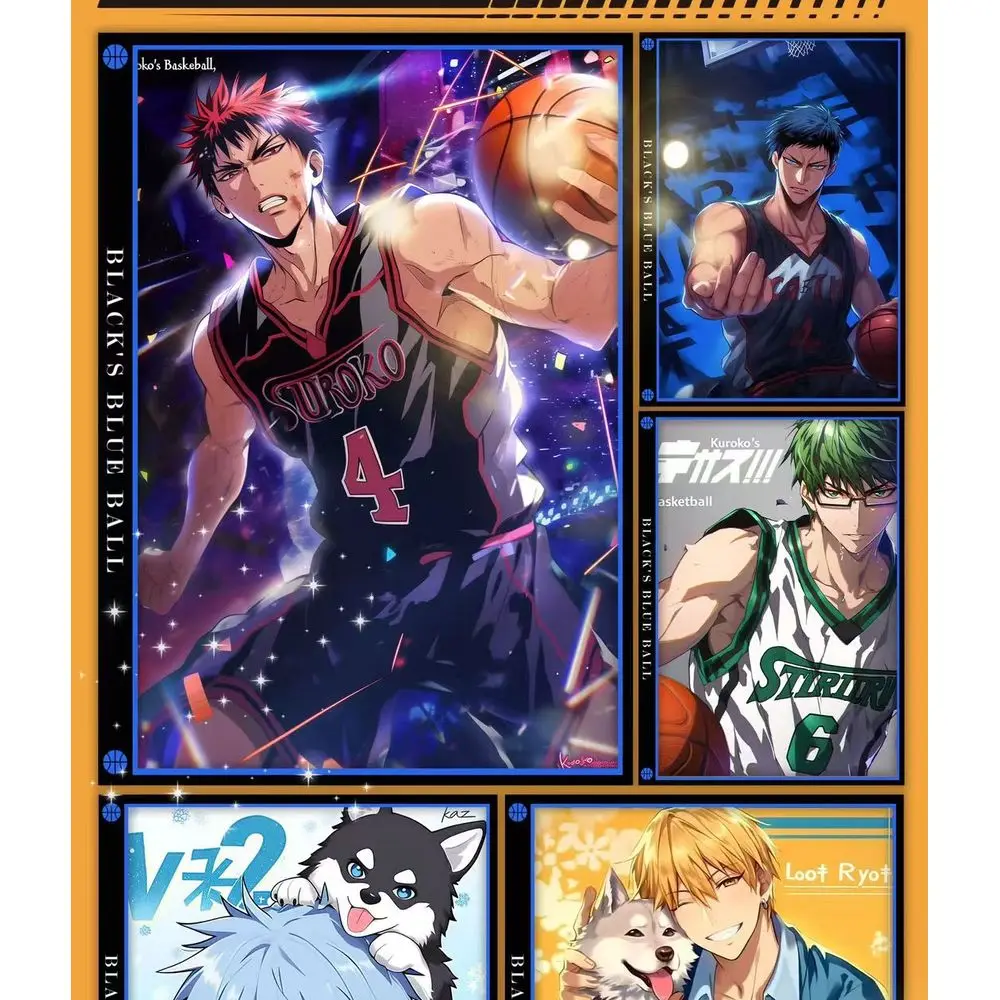 New Kuroko's Basketball Cards Slam Dunk High Quality Thick B5 Collection Card Game Flash Card Children's Hobbies Birthday Gift