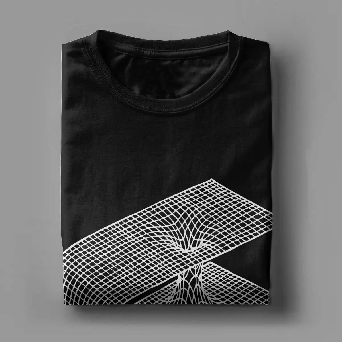 Wormhole T-Shirts for Men Quantum Mechanics Physics Science Cotton Tees Crewneck Short Sleeve T Shirts Graphic Printed Clothes