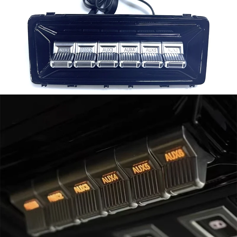 For land rover defender 23-25 Six-way Wired Off-road Roof Spotlight Switch Button Glasses Case Aircraft Switch Assembly Control