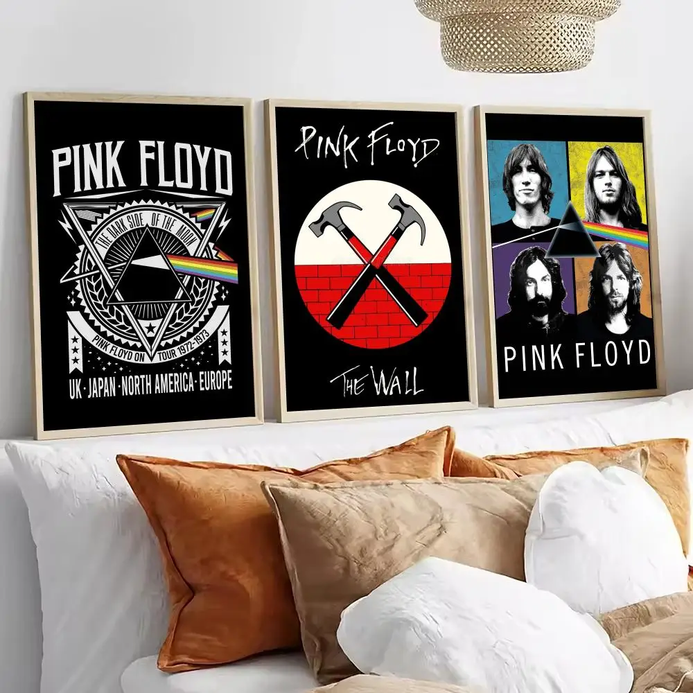 P-Pink-es F-Floyd-es Painting Calligraphy Decorative paintings Fancy Wall Sticker For Living Room Bar Decoration Room Wall Decor
