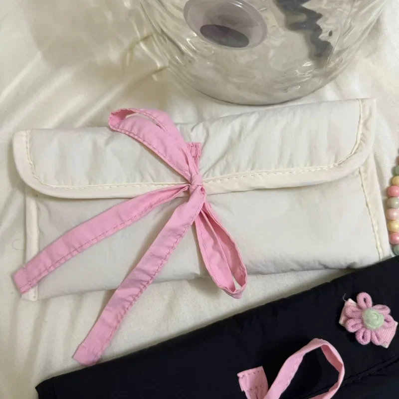 

Ballet Style Girl Heart Pencil Bag Large Capacity Storage Bow Cute Sweet Pen Bag Stationery Bag Stationery Supplies