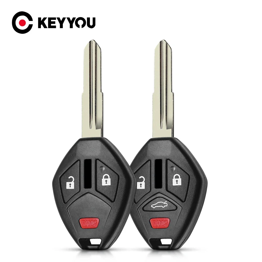 

KEYYOU 10pcs For Mitsubishi Galant Eclipse Lancer 3/4 Buttons Remote Flip Key Shell Fob MIT11R Blade Folding Car Case