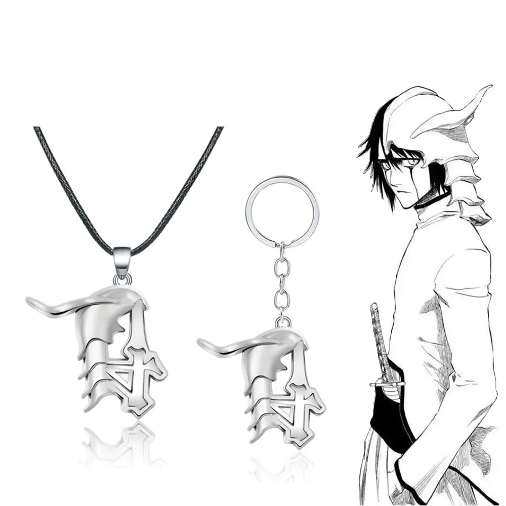 

Anime Bleach Necklace Ulquiorra Cifer Character Cosplay Image Necklaces Accessories Hollow Mask Silver Color Necklace Decor Prop